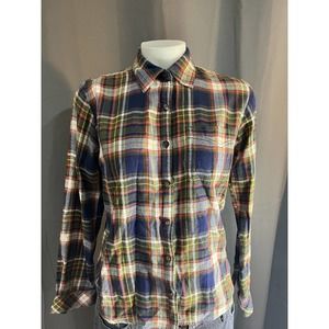 Dickies Green Rust Orange Plaid Flannel Shirt Top SM Dickies Cool
